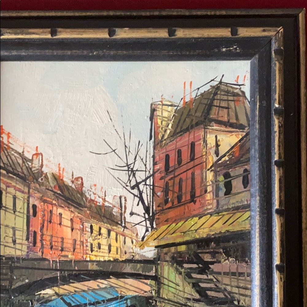 Vintage 1970’s Framed French Souvenir Oil / Canvas - Picture 8 of 12